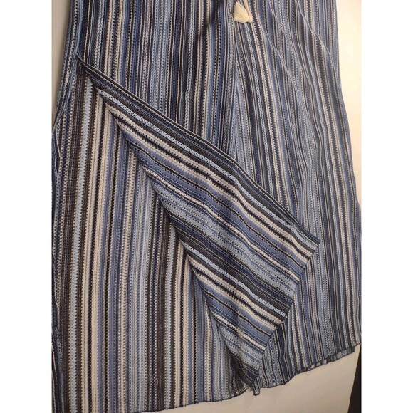 Becca by Rebecca Virtue Pierside Cover Up Flyaway Pants Blue Stripes Size 2X 22 - Picture 4 of 12